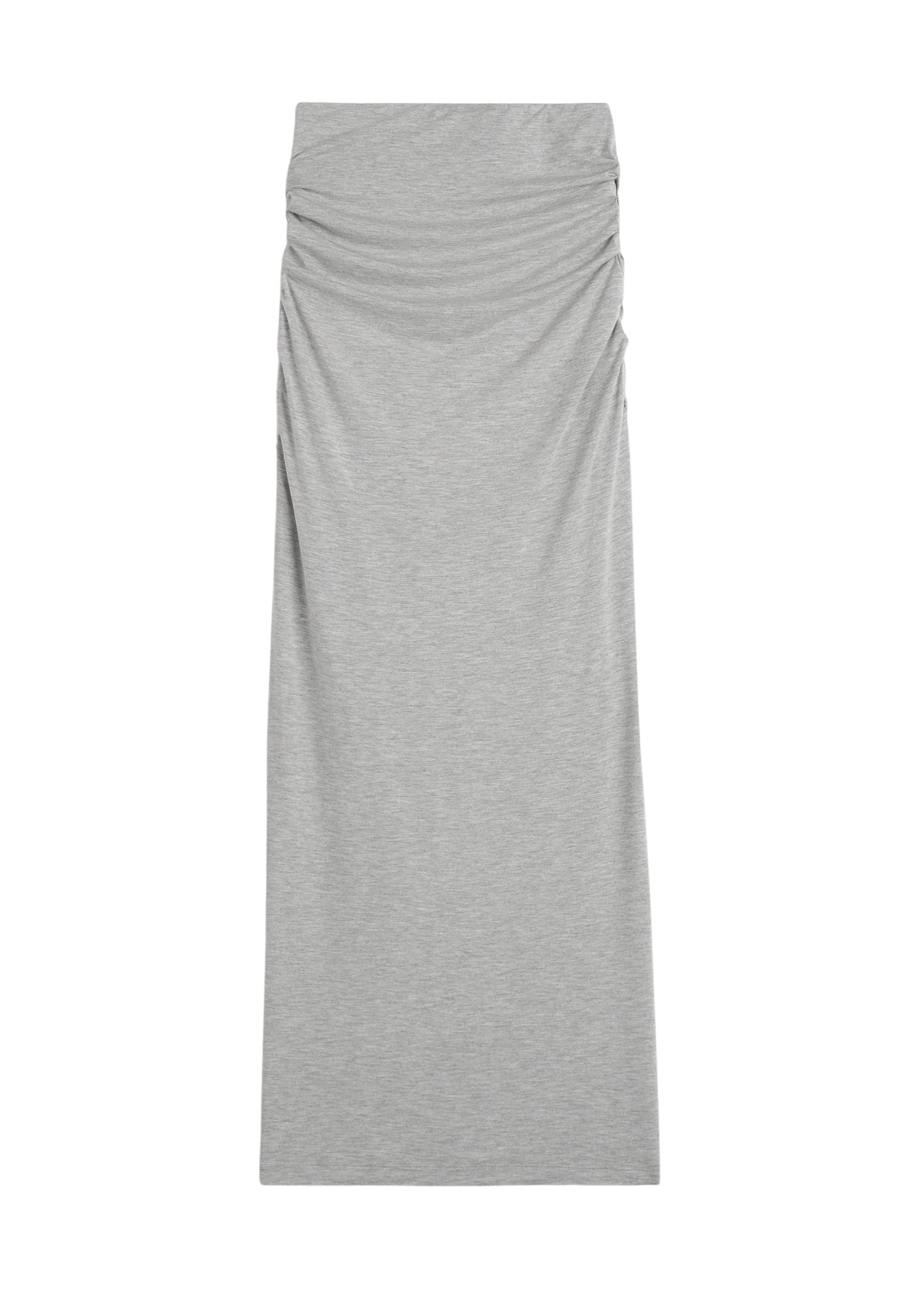 Totême Draped jersey skirt pale grey mélange in Pale grey melange - Skirts - Scandinavian Minimalist Luxury at Luxury Shoes 