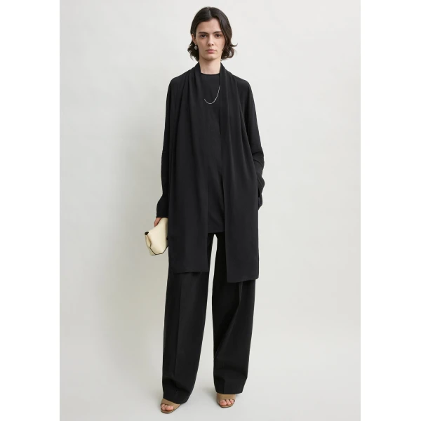 Toteme Draped scarf blouse in Black, view 2