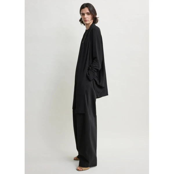 Toteme Draped scarf blouse in Black, view 3