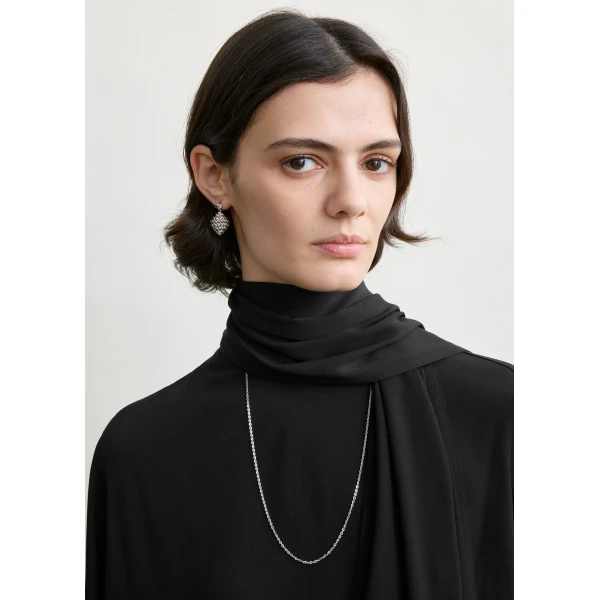 Toteme Draped scarf blouse in Black, view 6