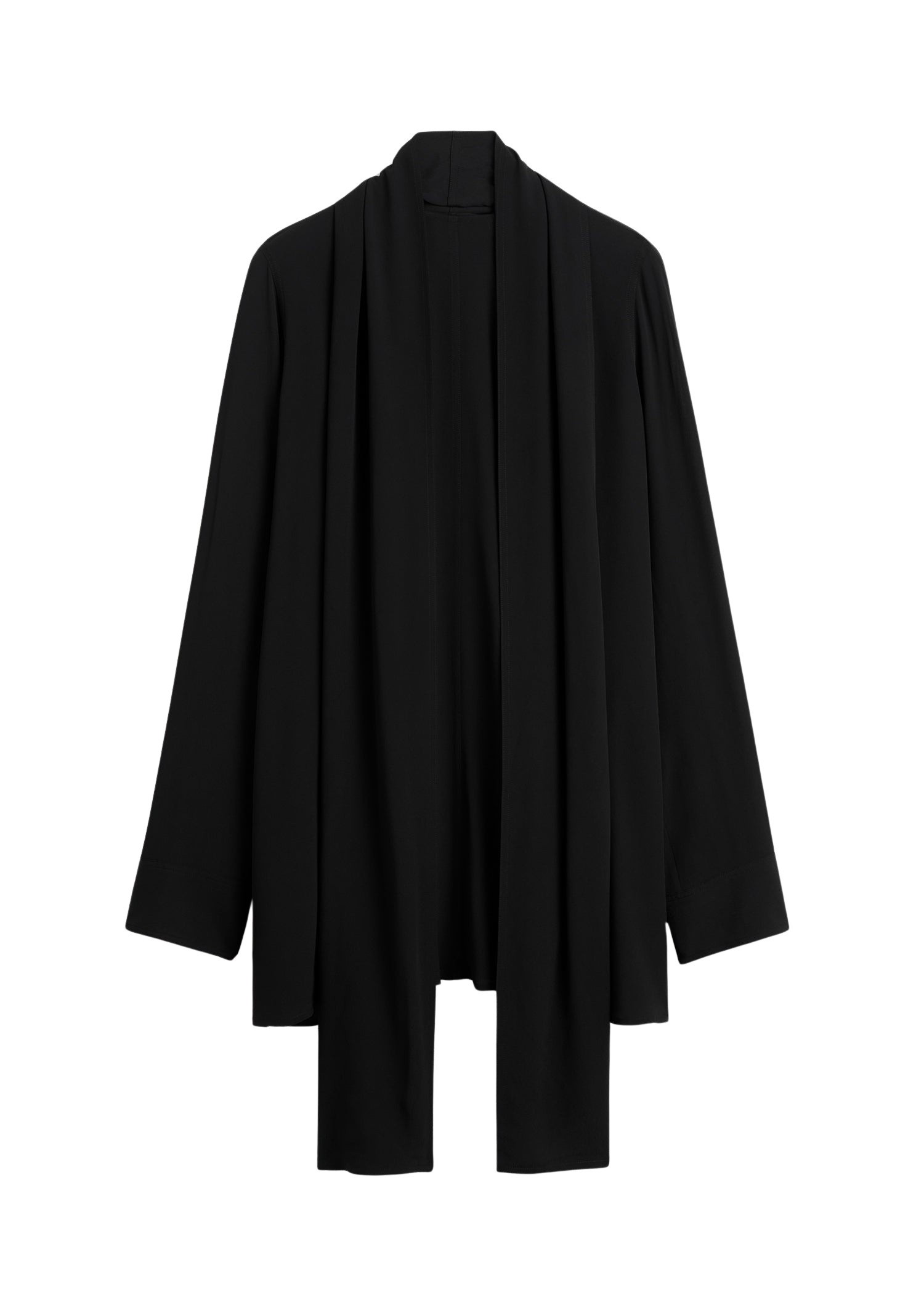 Toteme Draped scarf blouse in Black