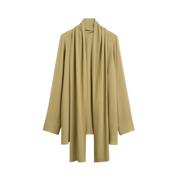 Toteme Draped scarf blouse in Desert