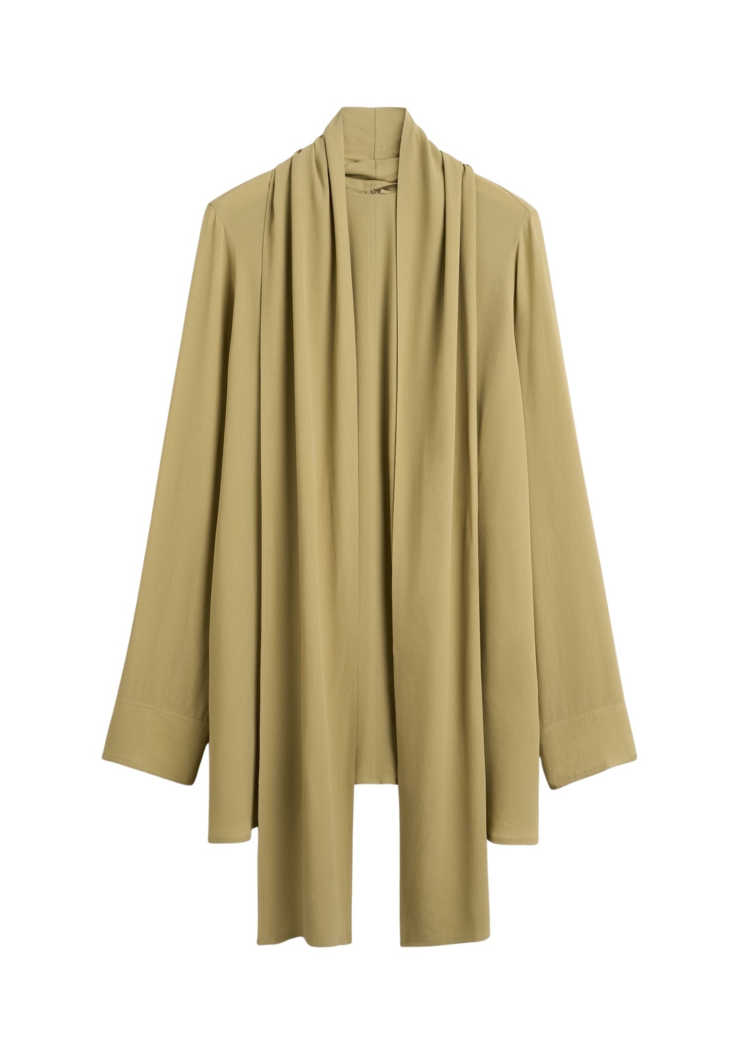 Toteme Draped scarf blouse in Desert