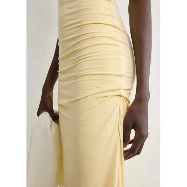 Toteme Draped slip dress in Buttercup, view 6