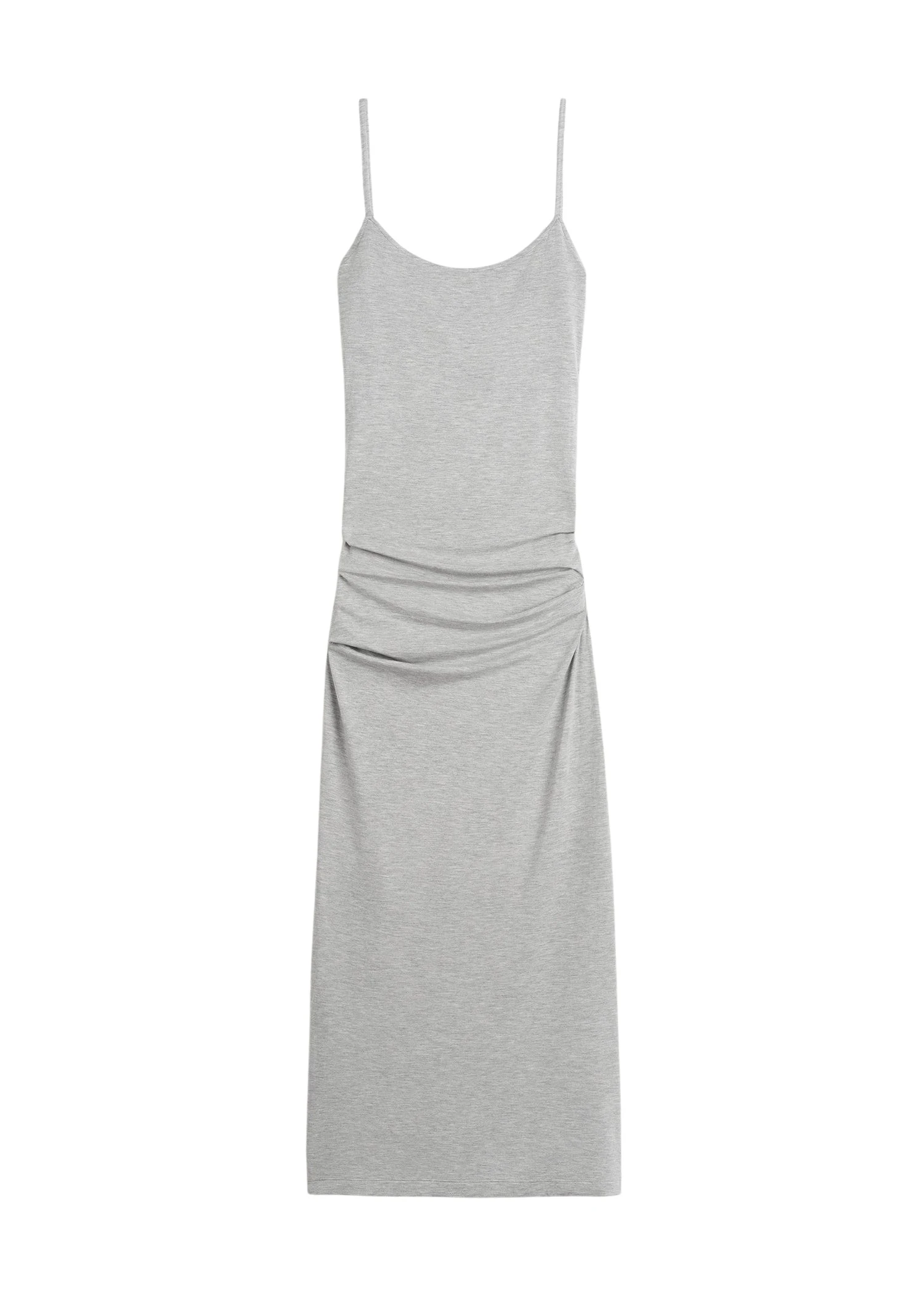 Toteme Draped slip dress pale grey mélange in Pale grey melange
