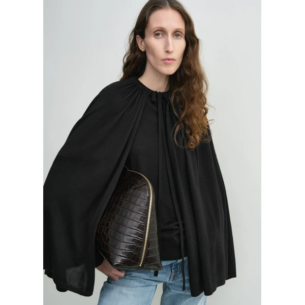 Toteme Drawstring cape in Black, view 5