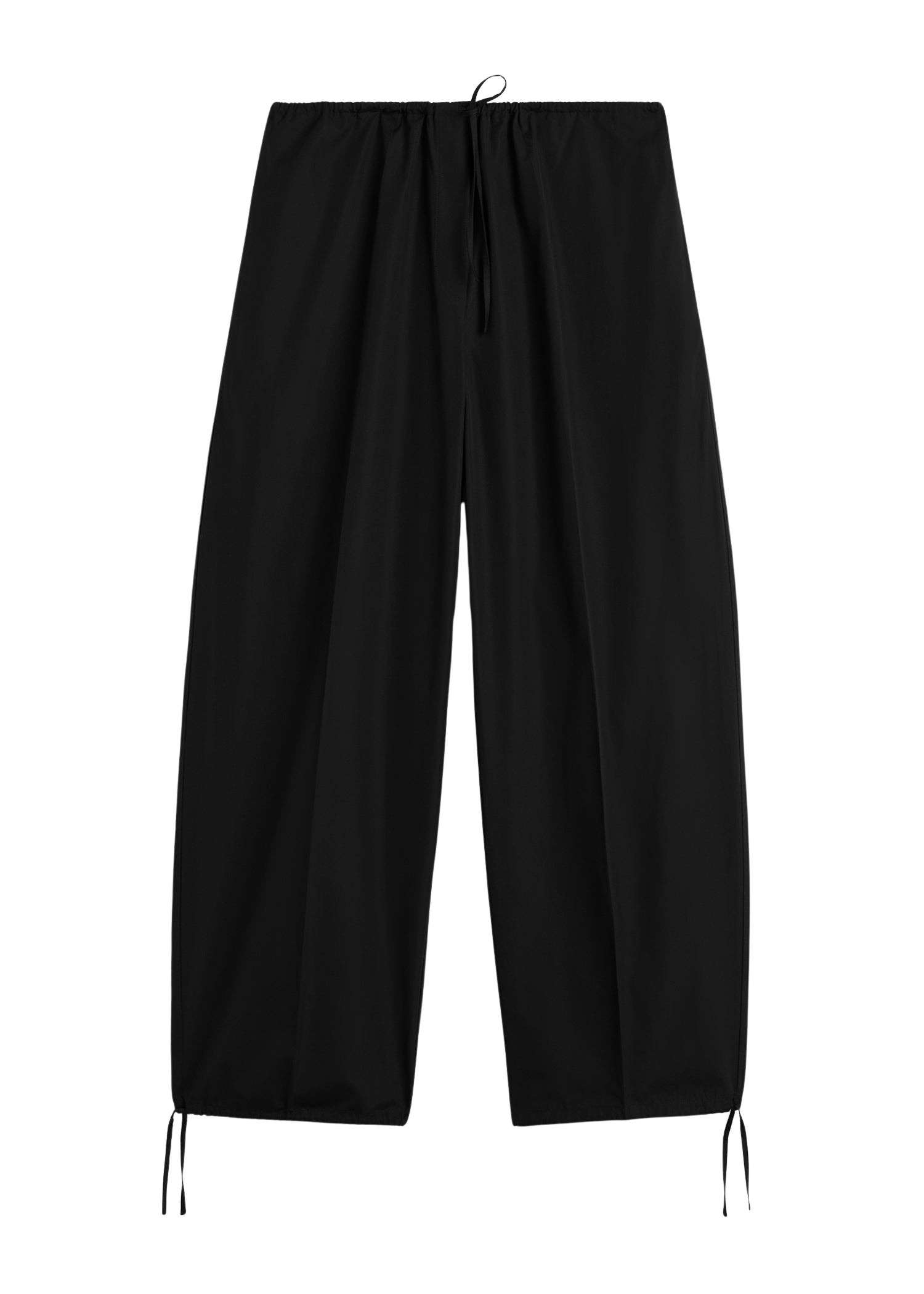Toteme Drawstring cotton trousers in Black