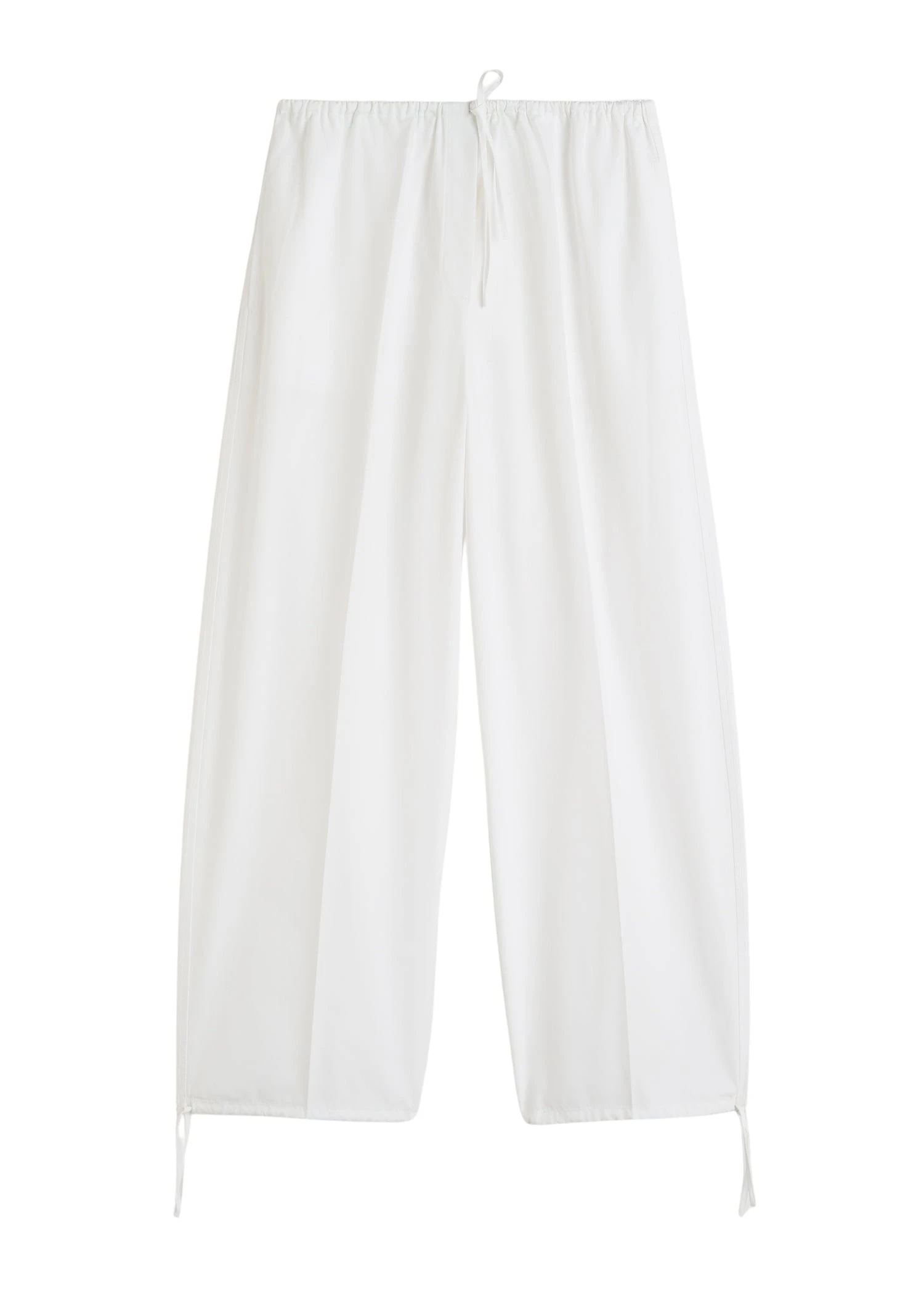 Toteme-Drawstring-cotton-trousers-in-White90179_nobg Toteme Drawstring cotton trousers in White