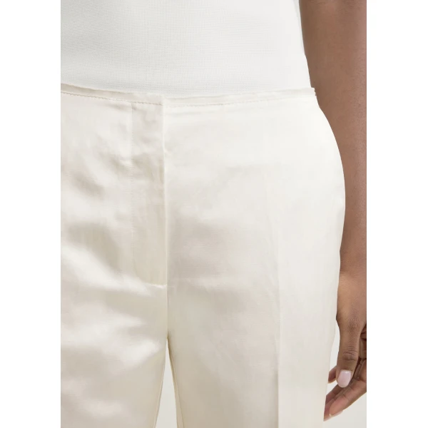 Toteme Easy raw edge trousers in White, view 5