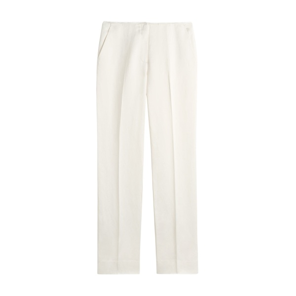 Totême Easy raw edge trousers in White - Pants - Scandinavian Minimalist Luxury at Luxury Shoes 