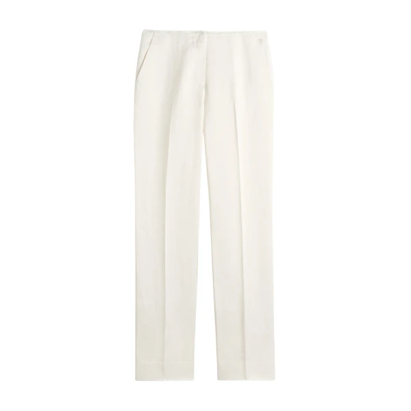 Toteme Easy raw edge trousers in White
