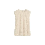 Toteme Feathered-jersey top in Eggshell