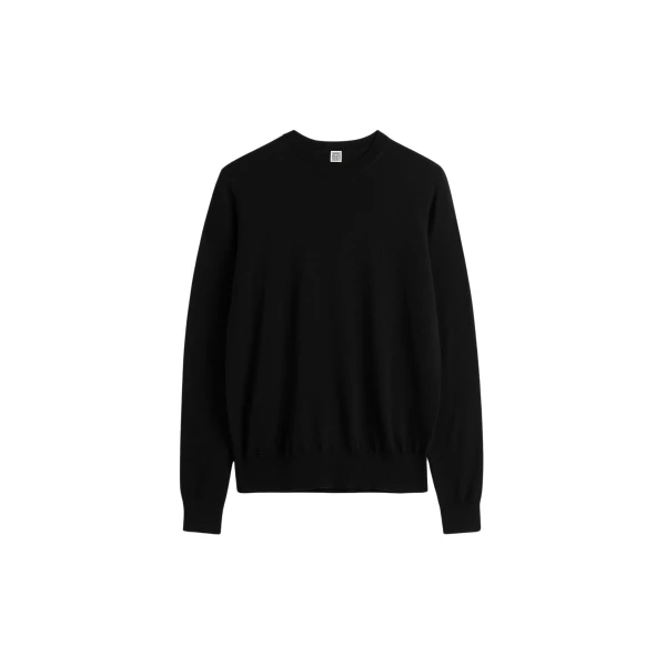 Toteme Fine crew knit in Black