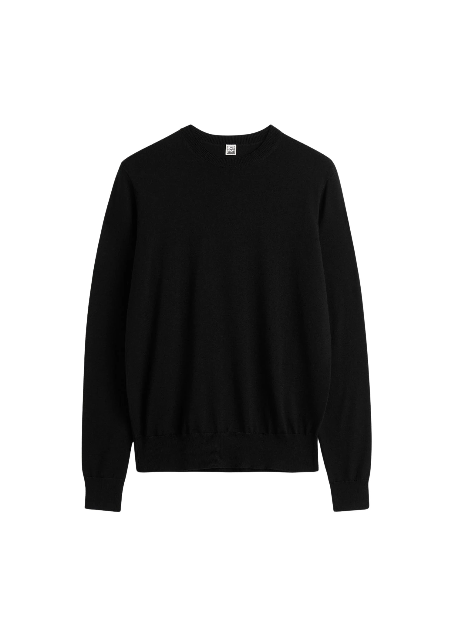 Toteme-Fine-crew-knit-in-Black63575_nobg Toteme Fine crew knit in Black