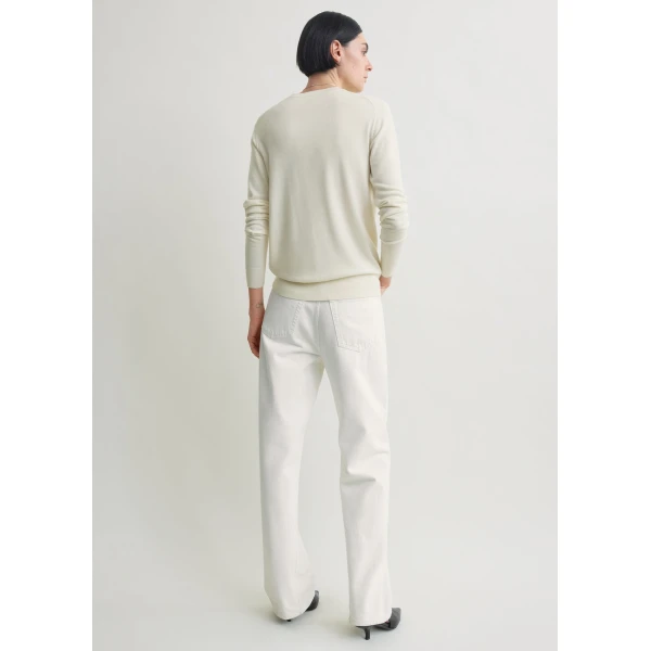 Toteme Fine crew knit in Ecru, view 4
