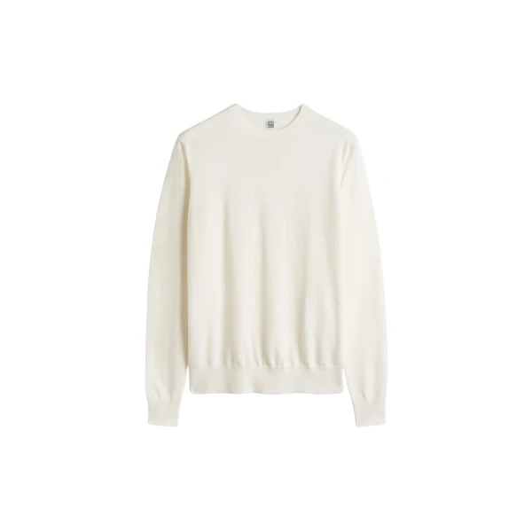 Toteme Fine crew knit in Ecru