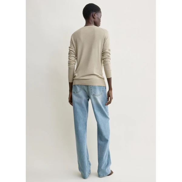 Toteme Fine crew knit in Fawn, view 4