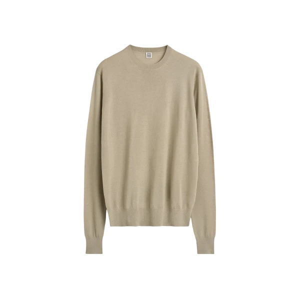 Toteme Fine crew knit in Fawn