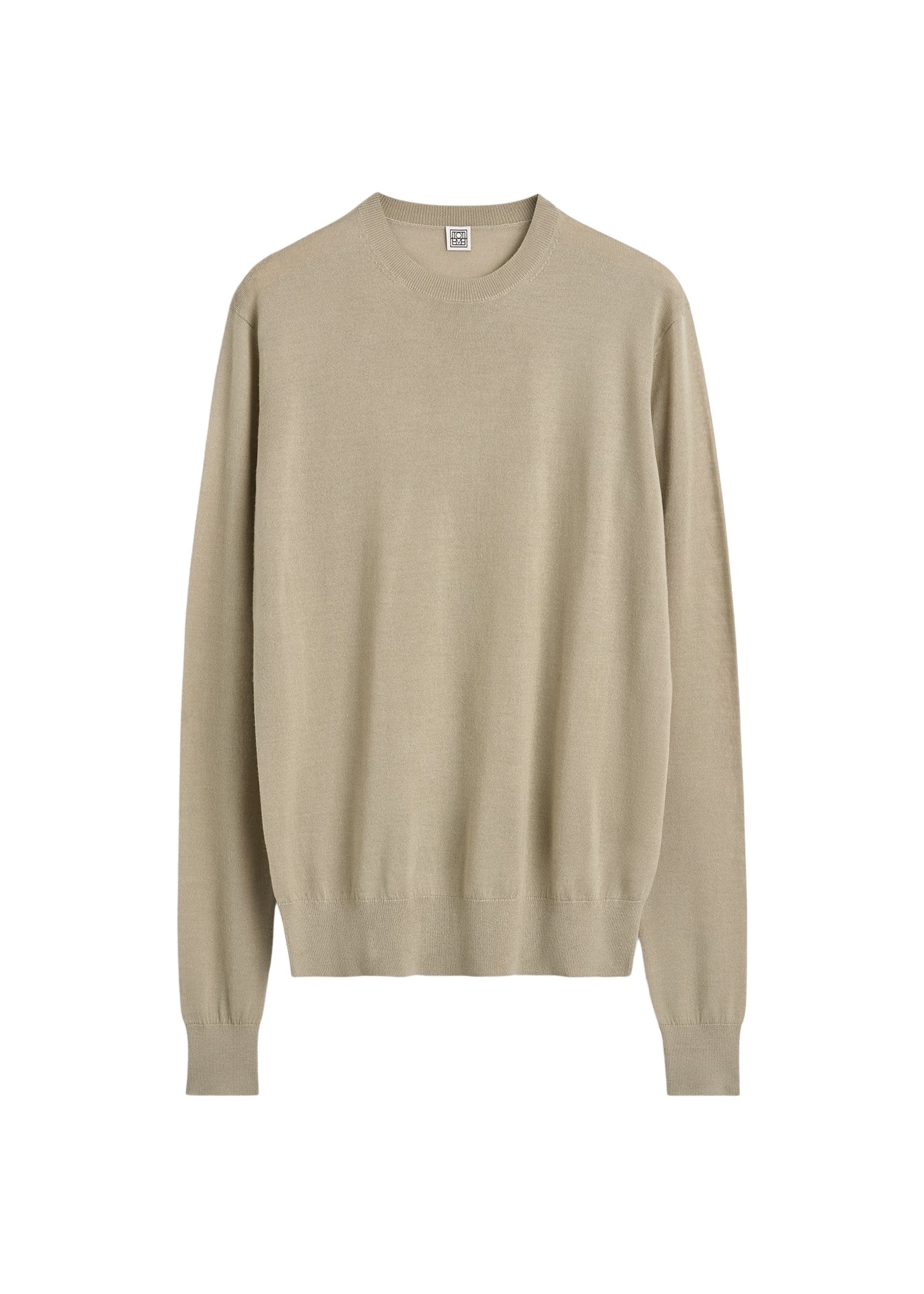 Totême Fine crew knit in Fawn - Knitwear - Scandinavian Minimalist Luxury at Luxury Shoes 