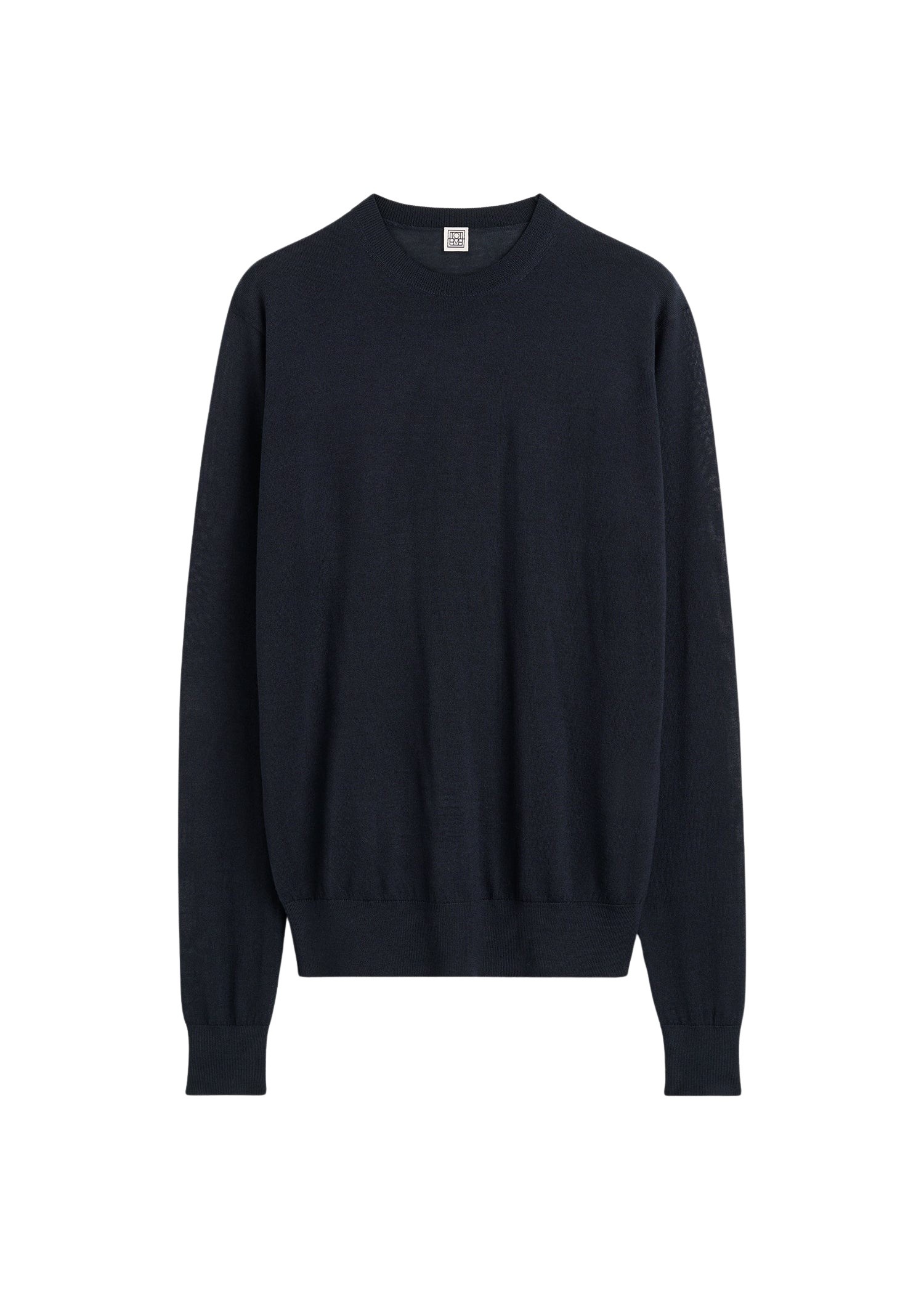 Totême Fine crew knit in Midnight - Knitwear - Scandinavian Minimalist Luxury at Luxury Shoes 