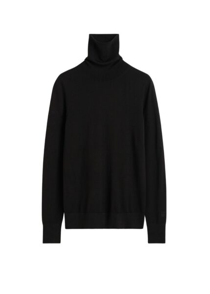 Totême Fine turtleneck in Black - Knitwear - Scandinavian Minimalist Luxury at Luxury Shoes 