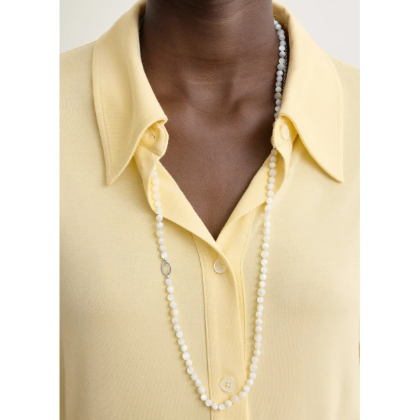 Toteme Fitted jersey shirt in Buttercup, view 6