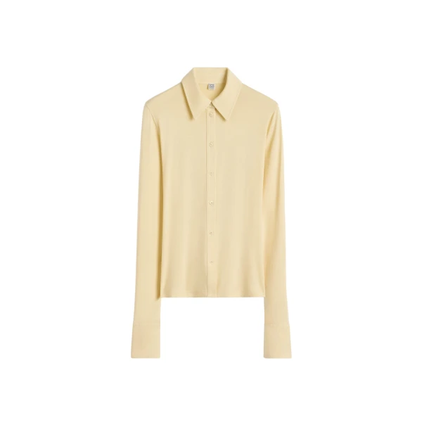 Toteme Fitted jersey shirt in Buttercup