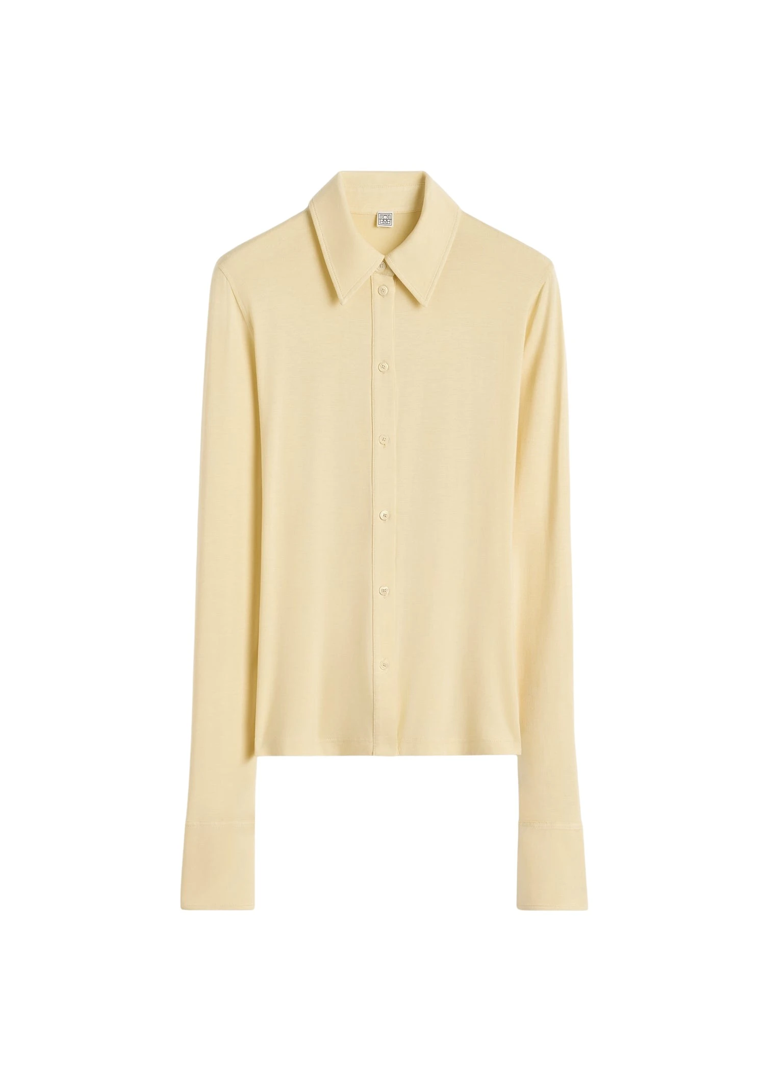 Toteme-Fitted-jersey-shirt-in-Buttercup30436_nobg Toteme Fitted jersey shirt in Buttercup