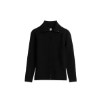 Toteme Fitted polo cardigan in Black