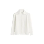 Toteme Fitted polo cardigan in Off-white