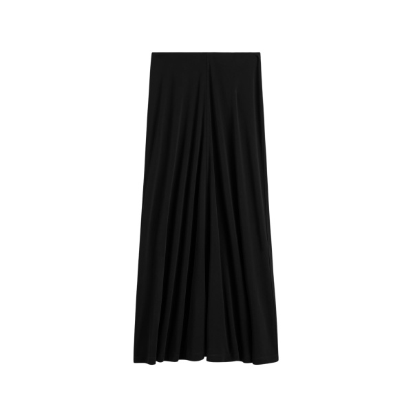 Totême Flared jersey skirt in Black - Skirts - Scandinavian Minimalist Luxury at Luxury Shoes 