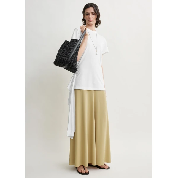 Toteme Flared jersey skirt in Chai, view 2