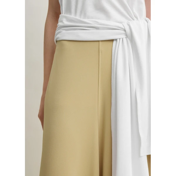 Toteme Flared jersey skirt in Chai, view 5