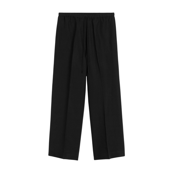 Totême Fluid drawstring trousers in Black - Pants - Scandinavian Minimalist Luxury at Luxury Shoes 