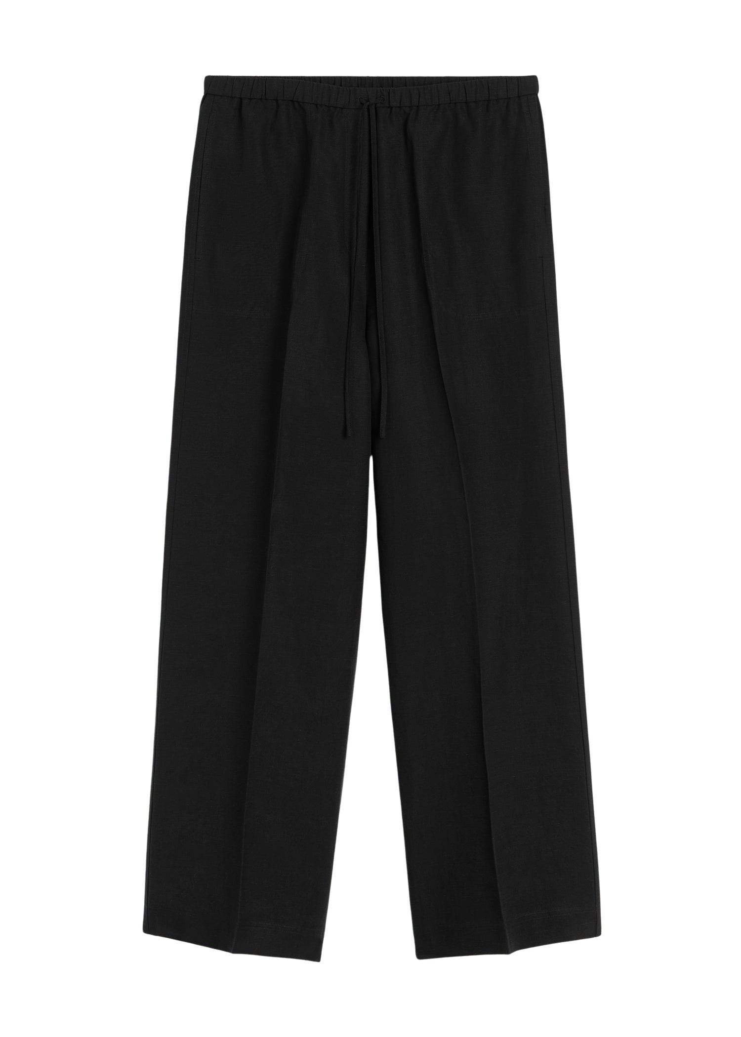 Totême Fluid drawstring trousers in Black - Pants - Scandinavian Minimalist Luxury at Luxury Shoes 