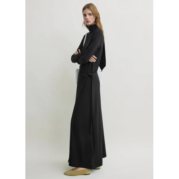 Toteme Fluid jersey skirt in Black, view 3