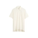 Toteme Fluid polo shirt in Ecru