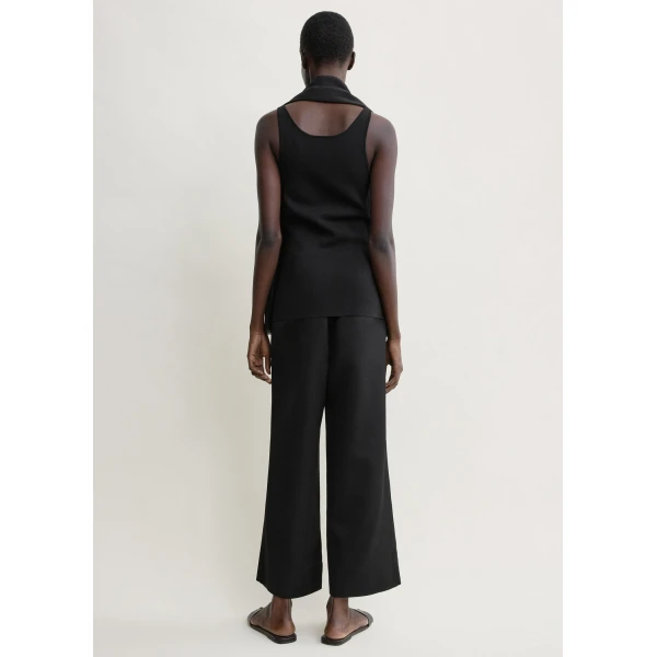 Toteme Fluid satin trousers in Black, view 4