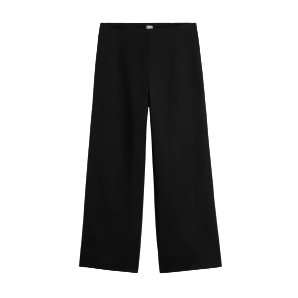 Toteme Fluid satin trousers in Black