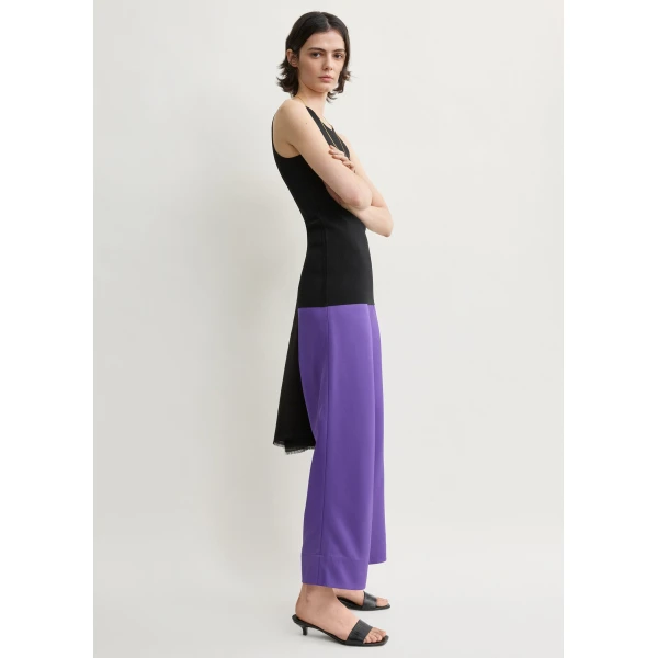 Toteme Fluid satin trousers in Violet, view 3