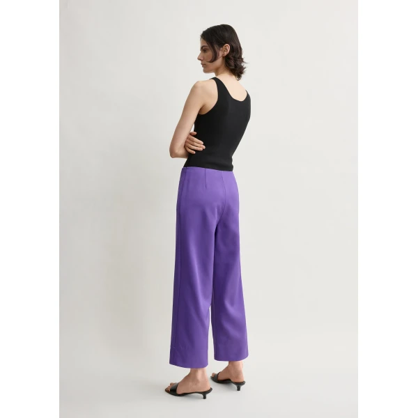 Toteme Fluid satin trousers in Violet, view 4