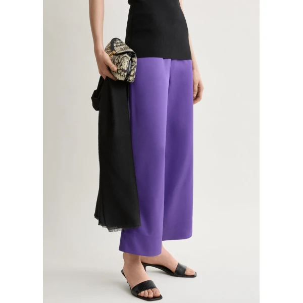 Toteme Fluid satin trousers in Violet, view 5