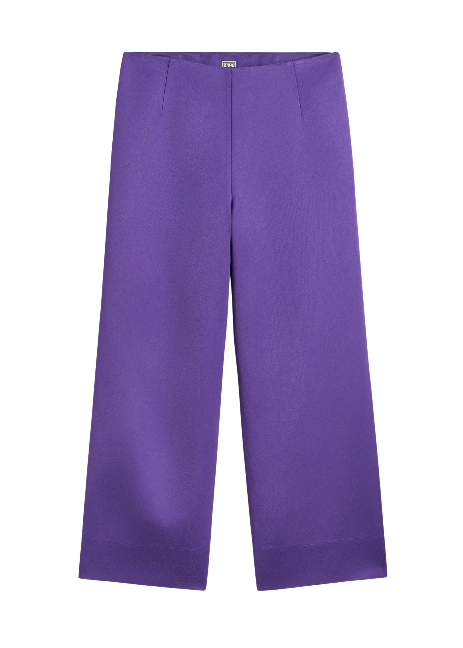 Totême Fluid satin trousers in Violet - Pants - Scandinavian Minimalist Luxury at Luxury Shoes 