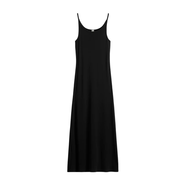 Toteme Fluid slip dress in Black
