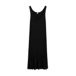 Toteme Fluted hem dress in Black