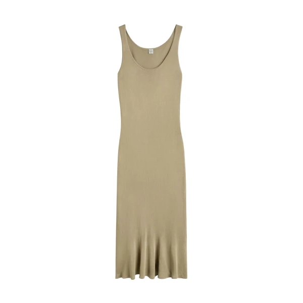 Toteme Fluted hem dress in Desert