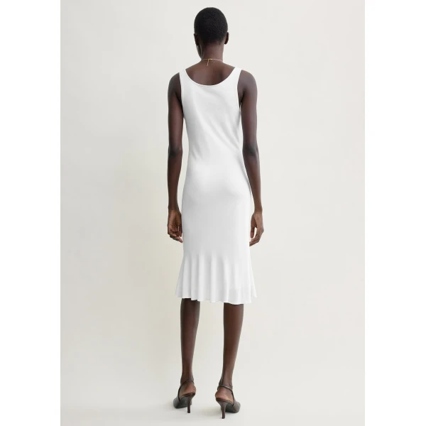 Toteme Fluted hem dress in Optic white, view 4