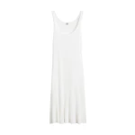 Toteme Fluted hem dress in Optic white