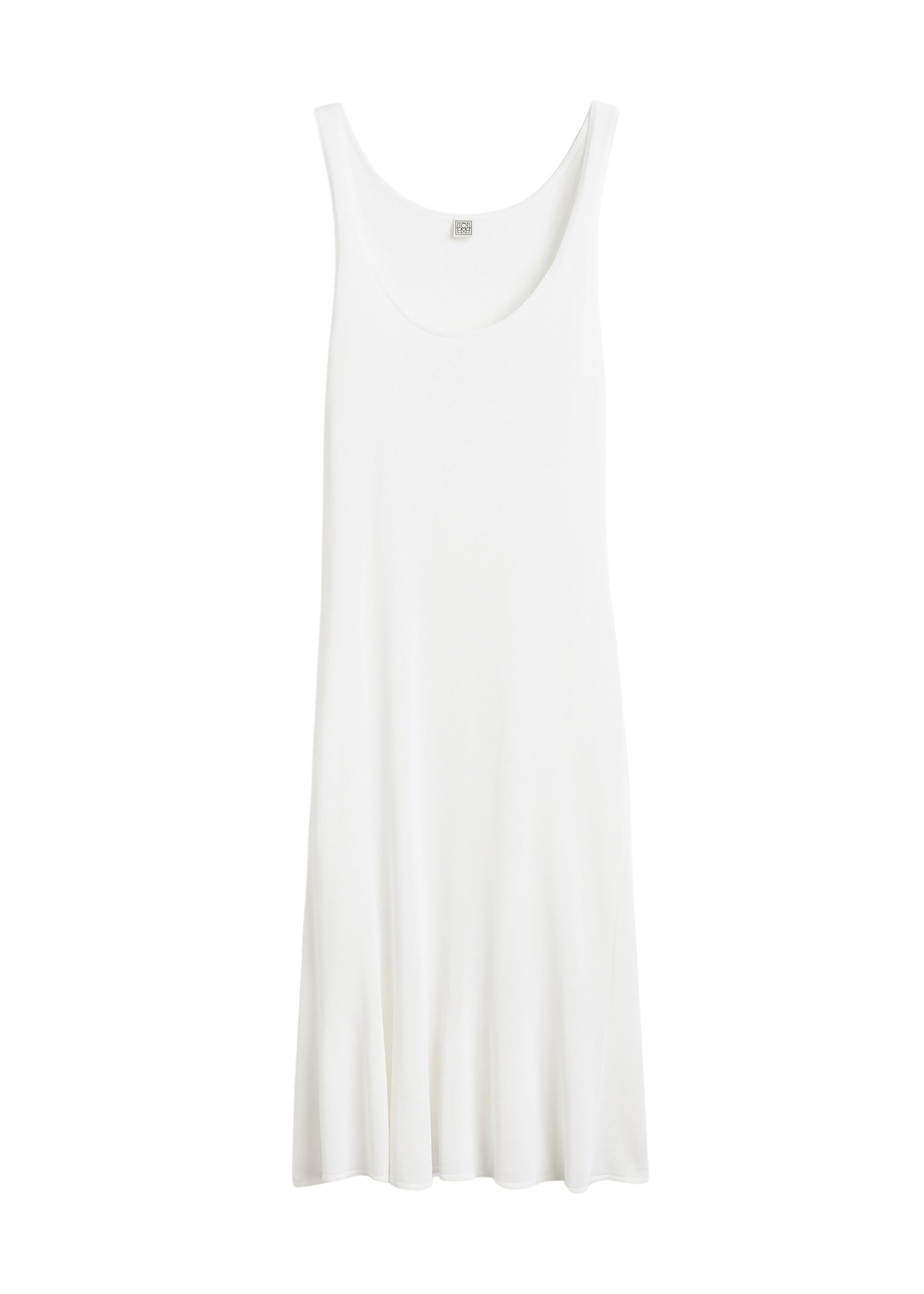Totême Fluted hem dress in Optic white - Dresses - Scandinavian Minimalist Luxury at Luxury Shoes 