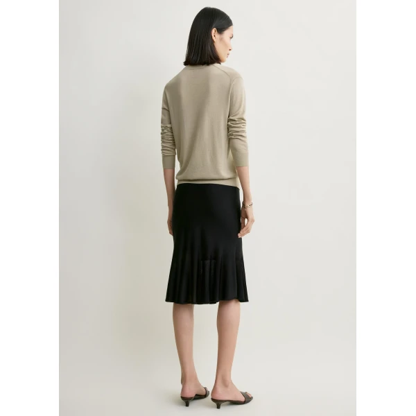 Toteme Fluted knit skirt in Black, view 4